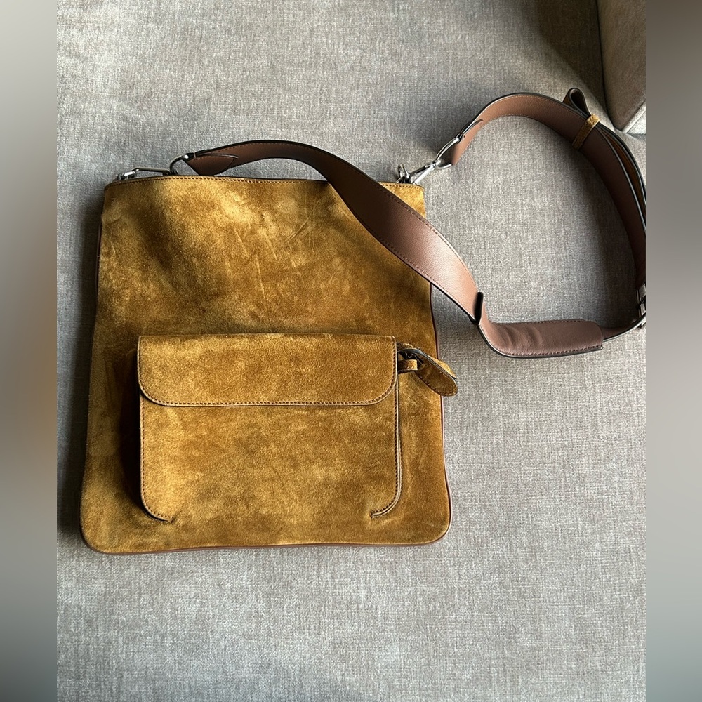 Chic Brown Suede Crossbody Bag from Metier London, new seasonal color Marrakech